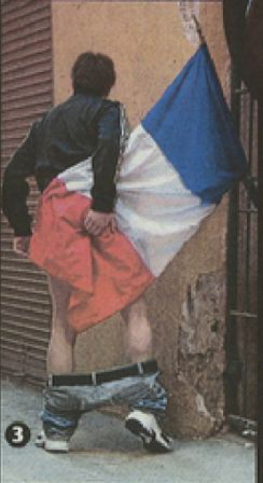 drapeau français souillé