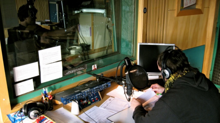 Matija, pictured, spends most of his time at the independent station, and hopes one day it can be streamed globally
