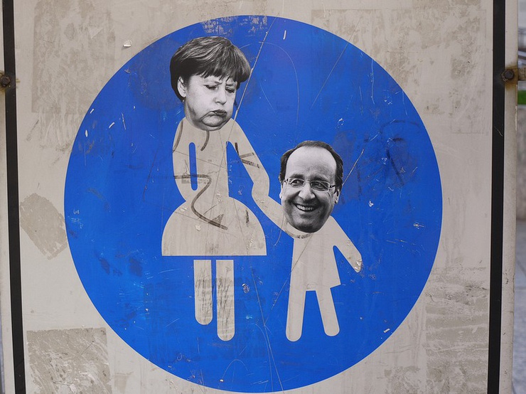 Politpaar: Merkel und Hollande
