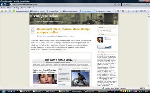 Image for Betancourts Freilassung: Pressestimmen im Web
