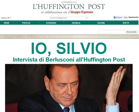 Image for Berlusconi in prima pagina, dov'è la notizia?